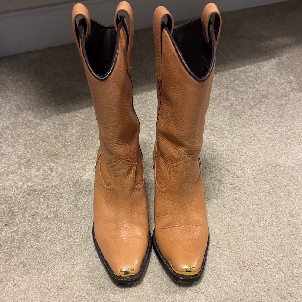 Tory Burch Tan Western Boots